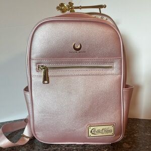Loungefly Sailor Moon Spiral Heart Moon Rod Mini Backpack- Pink
